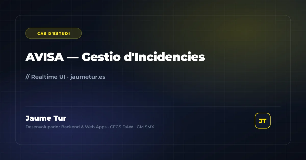 Panell de gestió d'incidències i alertes en temps real AVISA