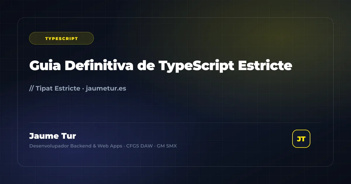 Codi TypeScript net i arquitectura de tipus estricta