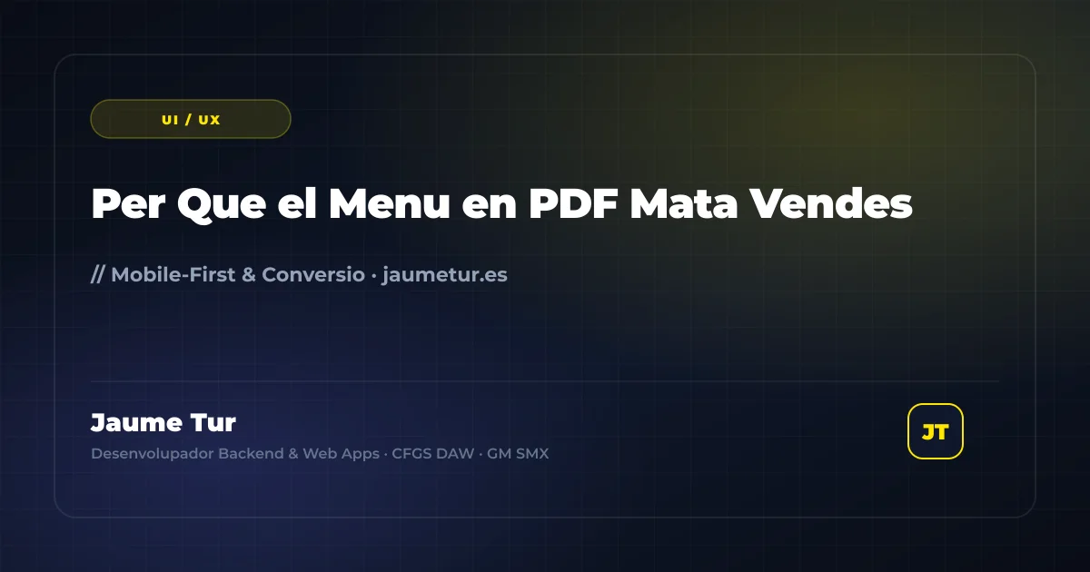 Comparativa entre menú en PDF feixuc i menú web interactiu mòbil