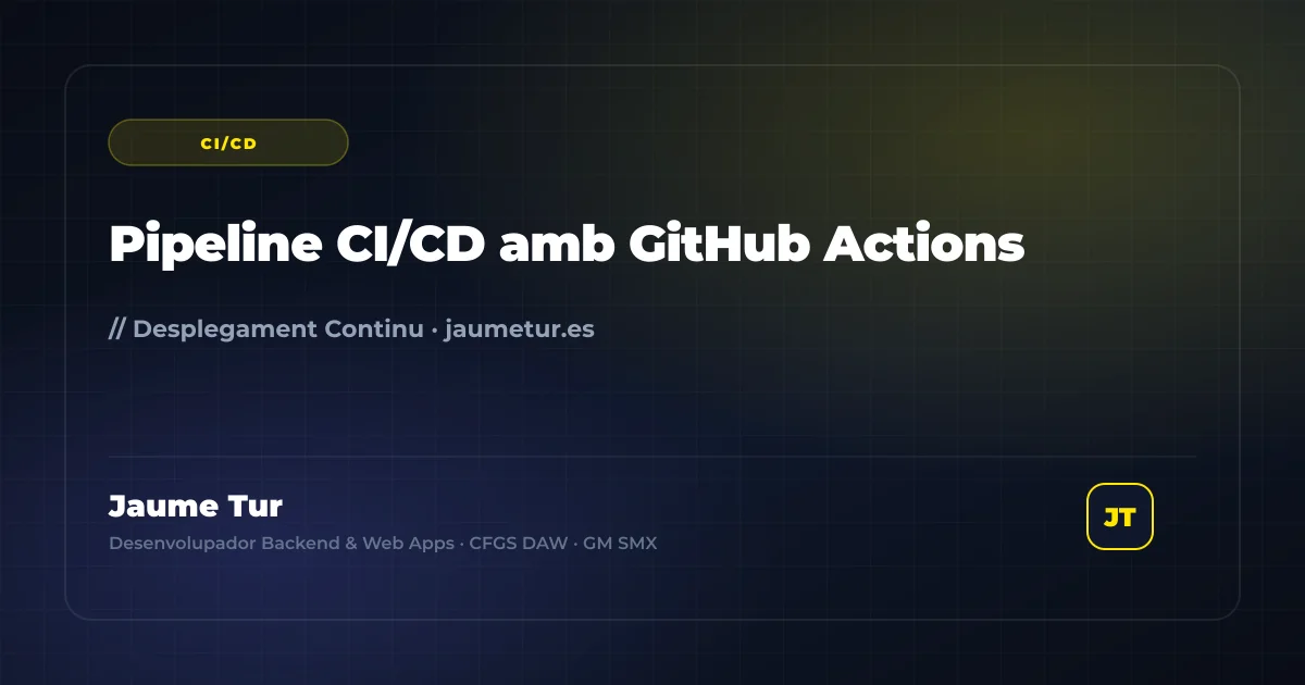 Pipeline d'automatització i integració contínua CI/CD