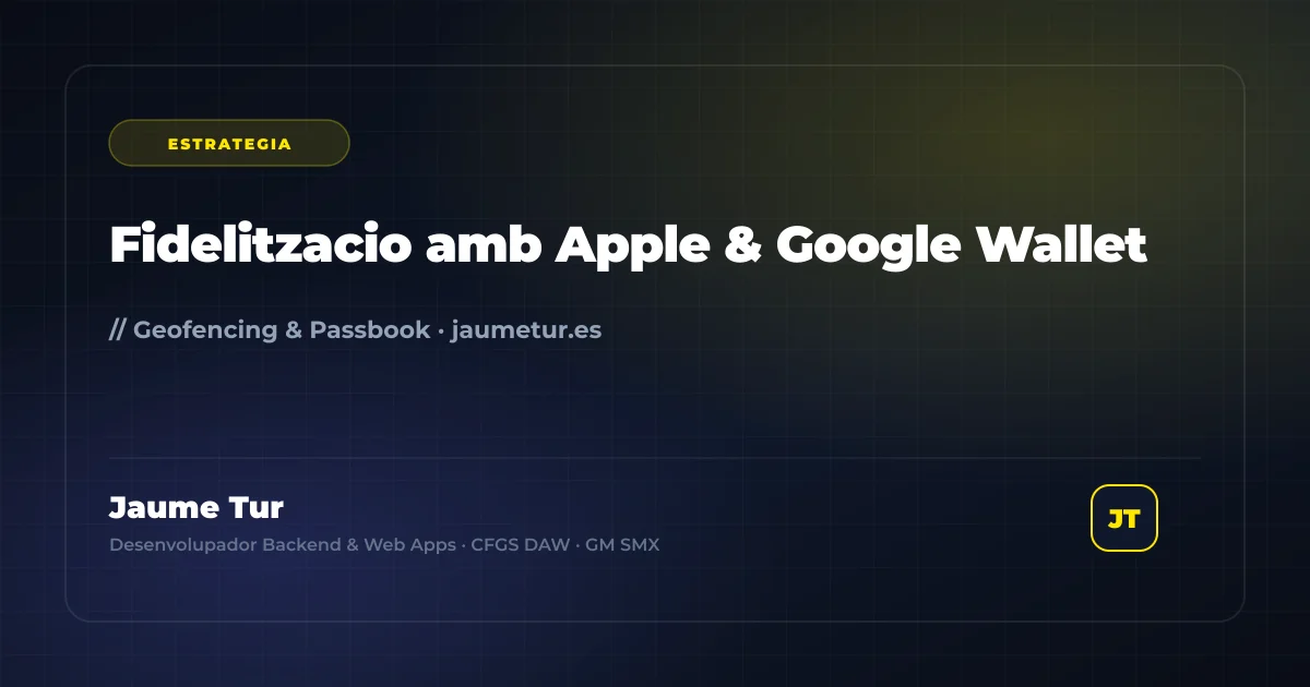Targeta de fidelització digital en Apple Wallet i Google Wallet per a hostaleria